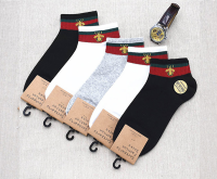 5 ParisSet New Style Womens Socks nd Luxury Socks Pure Cotton White Socks Fashion Gifts For Men Wholesale Korean with print