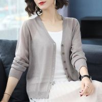 Hot sell Ice silk female outside the brief paragraph cardigan build small cape coat thin section is hollow-out sweater summertime joker air conditioning unlined upper garment