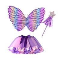 Beautiful Little Angel Wings Fairy Stick Makeup Dance Skirt Suit Children 39;s Day Butterfly Wings Girl 39;s First Birthday Gift