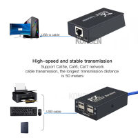 4 Port USB 2.0 Hub USB Extender Over RJ45 Ethernet Cat5e6 UP to 120M USB RJ45 Extender support Keyboard mouse printer pendrive