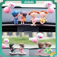 OKDEALS ตกแต่งรถยนต์ น่ารักดี ตกแต่งบ้าน รถระบายอากาศรูปปั้น เครื่องประดับรถยนต์ ตกแต่งคลิปน้ำหอม เพชรประดับ