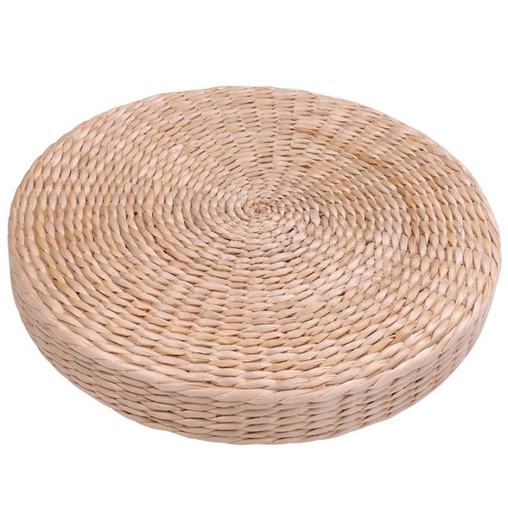 40cm-tatami-cushion-round-straw-weave-handmade-pillow-floor-yoga-chair-seat-mat