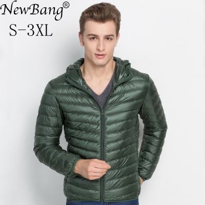 ZZOOI NewBang Brand Mens Down Jacket With Hood Ultra Light Down Jacket Men Winter Feather Parkas For Men Windbreaker Plus  Down Coat