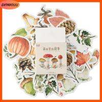 CHINHOUU 184PCS หลากสี สติ๊กเกอร์รูปเห็ด สติกเกอร์ติดป่า สติ๊กเกอร์ลายต้นไม้ สติ๊กเกอร์ติดกล่อง สติกเกอร์สมุดติดรูป ศิลปะและงานฝีมือ DIY