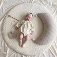 Newborn Baby Bear Embroidered Moon Pillow Decorative Breastfeeding  Slipcover Infant Cuddle Cotton Cushion Feeding