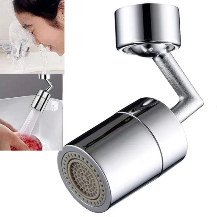 720° Degree Swivel Sink Faucet Aerator Big Angle Large Flow Dual