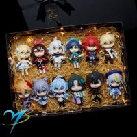 หุ่นชิ้น/เซ็ต6ชิ้น Genshin 8Cm Vol 2 Klee Zhongli Keqing Ganyu Qiao Xiao Amber Mona Pvc ของเล่นหุ่นแอคชั่น