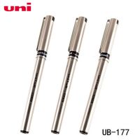 ปากกาปากกาน้ำลูกลื่นตรงขนาด0.7มม. UB-177ปากกาหมึกเจลจำนวน3/5ชิ้นจากญี่ปุ่นการสอบของนักเรียนปากกาสำหรับใช้ในสำนักงาน