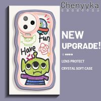 Chenyyka เคสแฟชั่นสำหรับ Infinix Note 12 4G Note 12 Pro เคสคนต่างด้าวที่น่ารักสีสันสดใสขอบครีมคลื่น เคสมือถือกันกระแทกแบบใสนิ่มโปร่งใสลายกล้องถ่ายรูปสร้างสรรค์เรียบฝาครอบป้องกันซิลิโคน