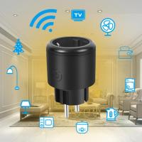 Smart Eu Plug Dual Mode Monitor Power Wifi Socket Timer Wireless Remote Socket Works With Alexa Google Home 16a Ratchets Sockets