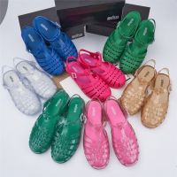 ™❀ [พร้อมส่ง] ใหม่ Melissa- รองเท้าแตะชายหาด หัวกลม แบบกลวง สไตล์โรมัน สําหรับผู้หญิง 2023