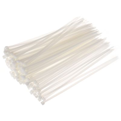 uxcell Cable Zip Ties 250mmx2.8mm Self-Locking Nylon Tie Wraps White 100pcs