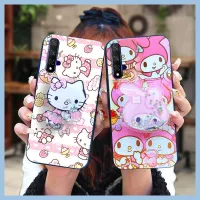 foothold Anti-dust Phone Case For Huawei Honor 20/20s/Nova 5t Silicone cartoon glisten New Arrival Fashion Design Cute