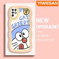 YIWESAN เคสสำหรับ Infinix Note 10เคสการ์ตูนโลภโดราเอมอนสีสันสดใสขอบคลื่นครีมน่ารักเคสมือถือกันกระแทกแบบใสนิ่มเคสโปร่งใสลายกล้องถ่ายรูปสร้างสรรค์เคสป้องกันซิลิโคนเรียบง่าย