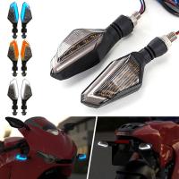 2ชิ้นไฟสัญญาณเลี้ยว LED มอเตอร์ไซด์ DRL Siang Berjalan Lampu Unjuk กะพริบตา BMW Hayabusa Yamaha Honda