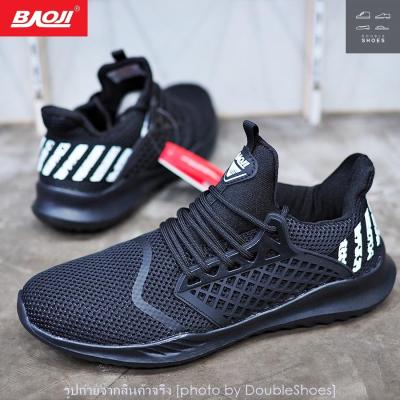 รองเท้าวิ่ง รองเท้าผ้าใบชาย BAOJI รุ่น BJM368 (สีดำ) ไซส์ 41-45