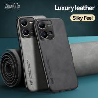 Y3 Y7S Y11 Y12 Y16 Y17 Y35 Cases Suede Hard Coque For VIVO S1 S10 S16 Pro Case Cover Metal Magnet Phone Case Z3 Z5 U3X Z3i V25