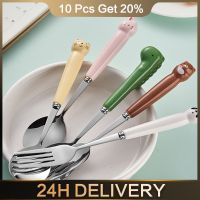 Home Eating Spoon Cartoon Cake Fruit Spoon Special Gift Dinnerware Cute Dinosaur Fork Dessert Scoop Home Flatware