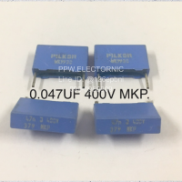 10ชิ้น 0.047UF 400V MKP. (47n = 473NJ = 47NF)ขาห่าง15มิลลิเมตร โพลีเอสเตอร์ คาปาซิเตอร์ ตัวเก็บประจุ capacitor เก่าเก็บ ของแท้คุณภาพเต็ม100% อะไหล่อิเล็กทรอนิกส์