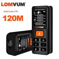 LOMVUM ไม้บรรทัดเลเซอร์ตลับเมตรช่วงวัดเลเซอร์วัดช่วงเครื่องวัดระยะทางแบบดิจิตอลยาว40ม. 120ม.