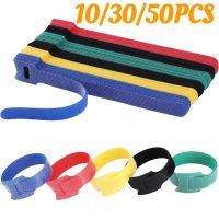 10/30/50pcs Releasable Cable Organizer Ties Mouse Earphones Wire Management Nylon Cable Ties Reusable Loop Hoop Tape Straps Tie