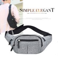 Fashion Men Women Waist Bag Casual Purse Large Phone Belt Bag Pouch Canvas Travel Phone Bag Waterproof Outdoor Sports Bag