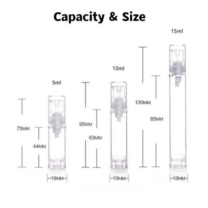 ขวดพลาสติกเปล่าสุญญากาศแบบพกพาขวดเครื่องดูดฝุ่นอิมัลชั่นโลชั่นรีฟิลขนาด5-10-15มล-5