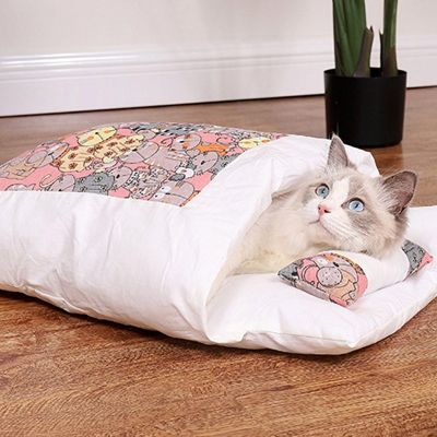 [pets baby] ฤดูหนาวที่อบอุ่นสัตว์เลี้ยงสุนัขแมวเตียงที่ถอดออกได้สัตว์เลี้ยงถุงนอนสำหรับสุนัขขนาดกลางขนาดเล็ก PetKitten บ้านรังอุปกรณ์สุนัข