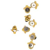 Metal Bee Push Pins 30 Pieces Resin Decorative Thumbtacks Drawing Pins Office Clips Pins Tacks