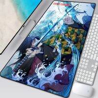 （Lao 6 s mouse pad） XL Anime Demon Slayer Mousepad HD การพิมพ์เกมคอมพิวเตอร์ล็อคล็อคขอบแผ่นรองเมาส์ XXL90x40cm คีย์บอร์ด PC โต๊ะ Pad Csgo Padเคสและซองมือถือ