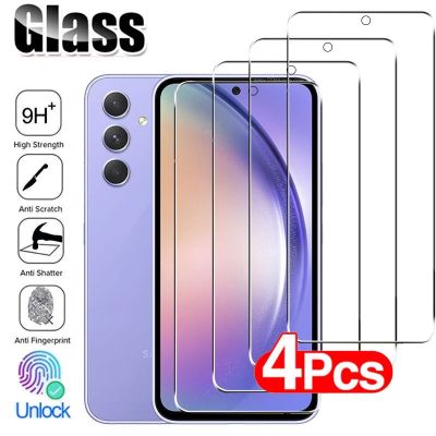 4PCS Screen Protector For Samsung A54 5G Tempered Glass For Samsung Galaxy A34 M14 M54 Anti Shatter Screen Protective Film Glass