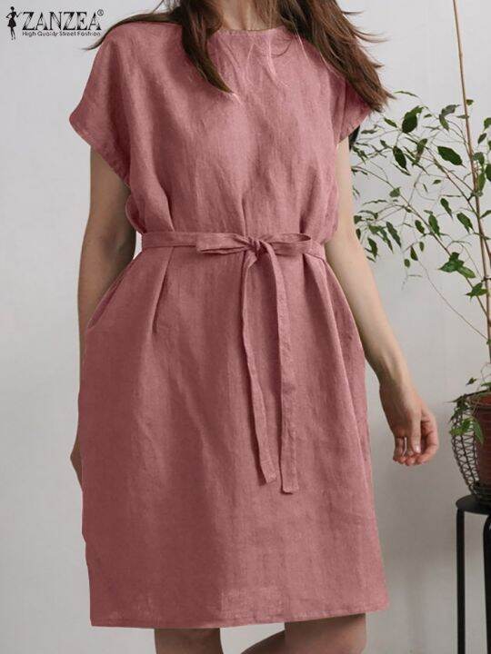 jeansame-dress-zanzea-summer-women-elegant-ol-work-sundress-robe-femme-belted-casual-loose-vestido-kaftan-short-sleeve-solid-knee-length-dress