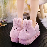 New Style Bag Heel Cotton Shoes Women Plush Warm Indoor Cute Cartoon Winter Thick-soled Cotton Slippers