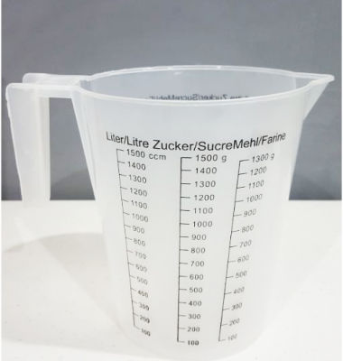 MEASURING CUP ถ้วยพลาสติก 1500g  ถ้วยตวง แก้วตวง ถ้วยตวงทำขนม แก้วตวงน้ำ ถ้วยตวงชงกาแฟ ถ้วยตวงของเหลว ถ้วยตวงแป้ง ถ้วยตวงของแห้ง ถ้วยตวงกาแฟ