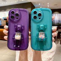 เคสโทรศัพท์สำหรับ iPhone 14 13 12 11 Pro Max X XS Max 7 8 6 6S Plus กรอบเคสโทรศัพท์เคสมือถือสีใสหมี