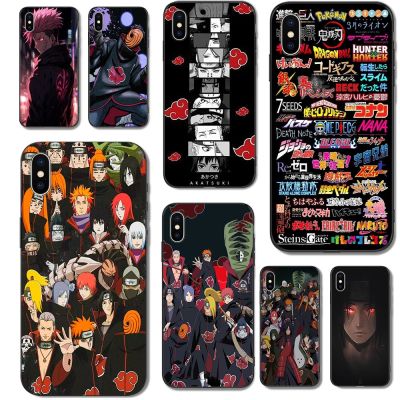 Case For iphone X 10 Cover Protective Tpu Soft Silicone Black Tpu Case Cartoon Funda Anime