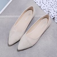 MAY Casual Flat Shoes Shallow Pointed Toe Work Women Shoes