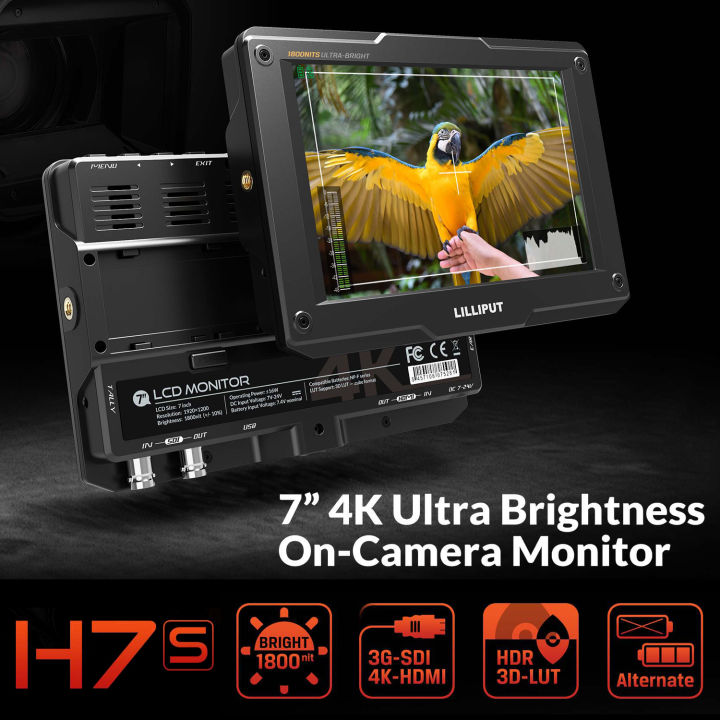 Màn hình Lilliput H7S 7" 4K HDMI/3G-SDI Ultrabright On-Camera