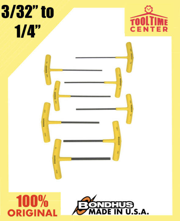 8 pc. Bondhus THandle Hex Key Allen Wrench Set 3/32" to 1/4" 15232