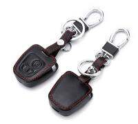 hgjmgkkk Leather Car Key Case for Peugeot 206 307 207 408 for Citroen C2 C3 C4 Iran Skin Rubber Key Cover