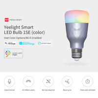 Yeelight Smart WiFiหลอดไฟสีLED RGBเปลี่ยนใช้งานร่วมกับAlexa Google Home Assistant Samsung SmartThingไม่ต้องใช้ฮับสนับสนุนAPPควบคุม6W YeelightหลอดไฟSmart LED 1SE (สี) ylgp001 100V-240V 1700K-6500K 650lm E27