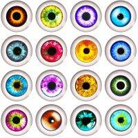 6-30MM Eyes Glass Cameo Flatback Scrapbooking Evil Pattern Findings Accessory