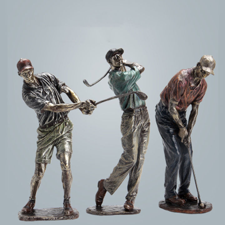 livingmall-retro-golf-รูปปั้นเรซิ่น-vintage-golfer-figurines-โฮมออฟฟิศตกแต่งห้องนั่งเล่น-souvnir-sport-ของขวัญปีใหม่-crafts