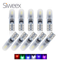 10 Pcs T5 Auto Car Dashboard Lights 2 3014 SMD Reading Instrument Panel Lamp No Polarity Led Bulb White 12V DC