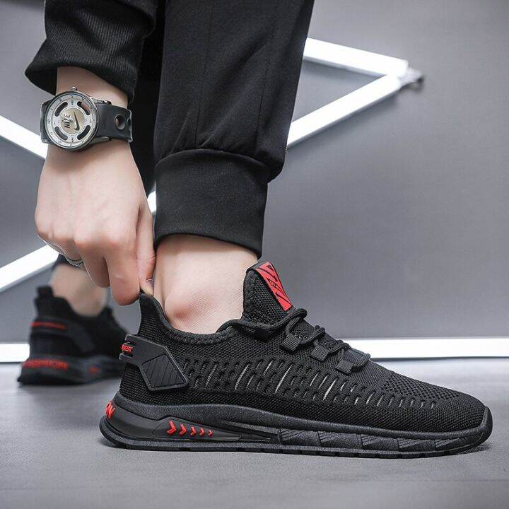 2023-men-sneakers-fashion-black-running-casual-shoes-summer-breathable-mesh-mens-sports-shoes-lace-up-tenis-masculino-zapatillas