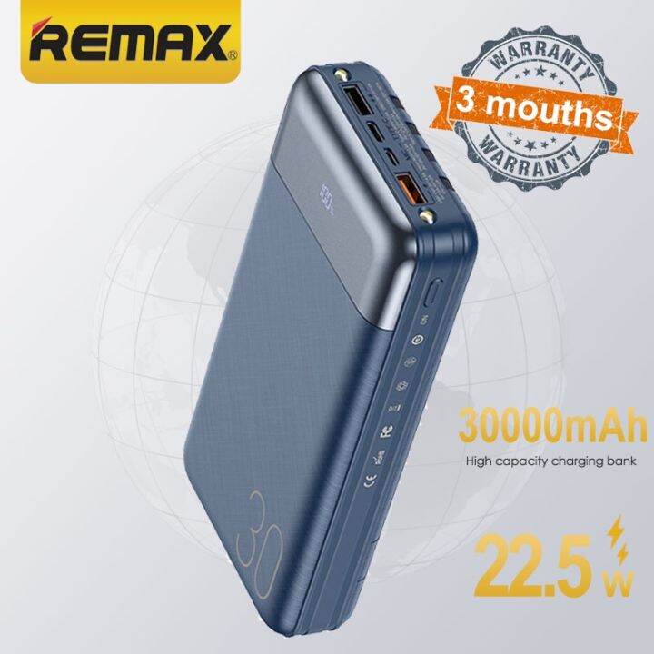 Remax 30000mAh Powerbank 22.5W PD+QC fast charging 6 Power Bank with ...