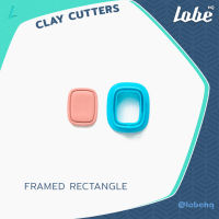 Framed Rounded Rectangle Shape Clay Cutters/ Polymer Clay Cutter/ แม่พิมพ์กดดินโพลิเมอร์ทำต่างหูรูปทรงสี่เหลี่ยมมีกรอบ