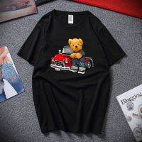 Cotton Tshirt For Men Cute Bear Printing T Shirt Allmatch Mens Clothing Sportswear Male Shirt