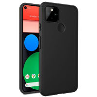 สำหรับ Google Pixel 5 Matte Finish ยืดหยุ่น TPU กลับปกยางเจลซิลิโคน Anti-ลายนิ้วมือป้องกันเคสเยลลี่ (สีดำ)