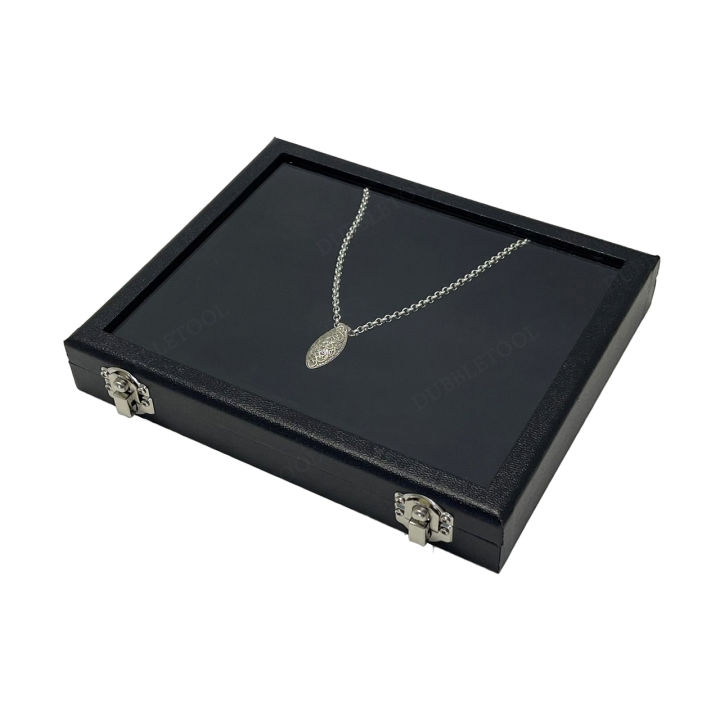 กล่องใส่เครื่องประดับ-พื้น2สี-ขาว-ดำ-กล่องใส่เครื่องประดับ-กล่องโชว์เครื่องประดับ-กล่องเครื่องประดับฝากระจก-two-color-jewelry-box-white-and-black